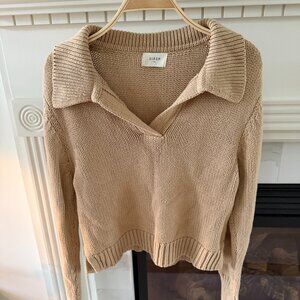 DISSH Collared Knit Sweater XS Beige Neutral